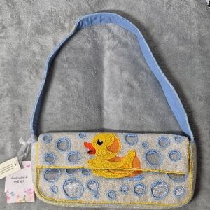 Viral Beaded Duck Design Shoulder Bag - Yellow and Blue